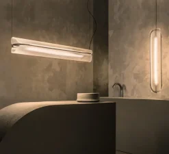 Suspension, Vale 1 Dali, transparent, anthracite, LED dimmable, 2700K, 1115lm, L102cm, H15cm - A-N-D