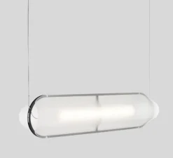 Suspension, Vale 1 Dali, transparent, anthracite, LED dimmable, 2700K, 1115lm, L102cm, H15cm - A-N-D