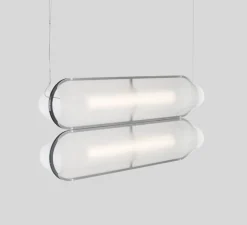Suspension, Vale 2 Dali, transparent, anthracite, LED, 2700K, 2230lm, L102cm, H15cm - A-N-D