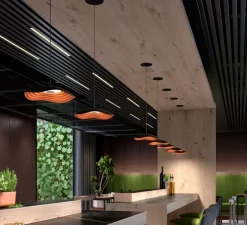 Suspension, Valentina S/24, noir et cuivre, LED, 2700K, 715lm, Ø24cm, H20cm - Bover