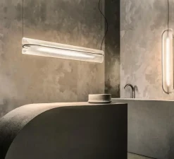 Suspension, Vale-P, transparent, anthracite, LED, dimmable, phase-cut, 2700K, 1388lm, L102cm, H16cm - A-N-D