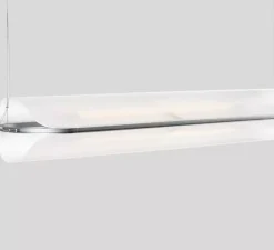 Suspension, Vale-P, transparent, anthracite, LED, dimmable, phase-cut, 2700K, 1388lm, L102cm, H16cm - A-N-D