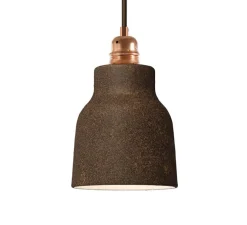 Suspension, vase céramique, marron, Ø13cm, H15cm - Creative Cables