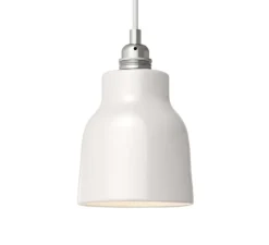 Suspension, vase céramique, blanc, Ø13cm, H15cm - Creative Cables