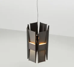 Suspension, Vector, 6 panneaux, noir, LED, dim, coupure de phase, 2700K, Ø34cm, H58cm - A-N-D