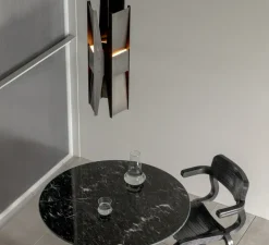 Suspension, Vector, 3 panneaux, noir, LED, dim, coupure de phase, 2700K, Ø22cm, H58cm - A-N-D