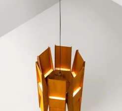 Suspension, Vector, 6 panneaux, rouille, LED, dim, coupure de phase, 2700K, L22cm, H58cm - A-N-D