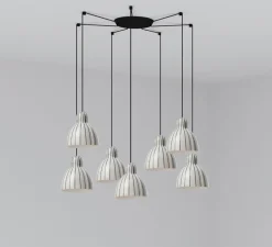 Suspension, Venice 7L, noir et blanc, Ø20cm, H19,7cm - Faro