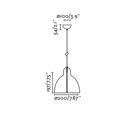 Suspension, Venice, rose clair, Ø20cm, H19,7cm - Faro