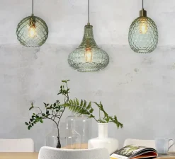 Suspension, Venice, vert, doré, Ø22cm, H26cm - It's about Romi