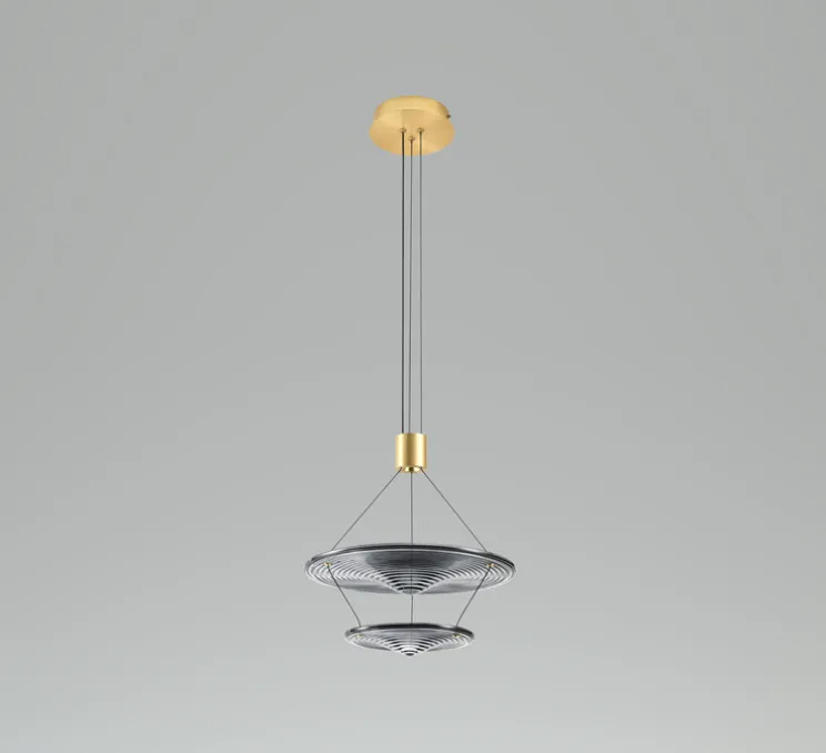 Suspension, Venise, graphite, LED, dim, 2700K, 830 lm, Ø38cm, H42,7cm - Elements lighting
