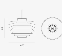 Suspension, Verona 400, laiton, Ø40cm, H27,6cm - lyfa