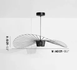 Suspension, Vertigo, moyenne, noir, Ø140cm, H15cm - Petite Friture