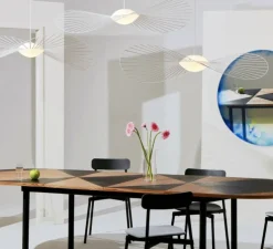 Suspension, Vertigo Nova, moyenne, blanc, LED, dim, 2700K, 1350 lm, Ø140cm, H12cm - Petite Friture