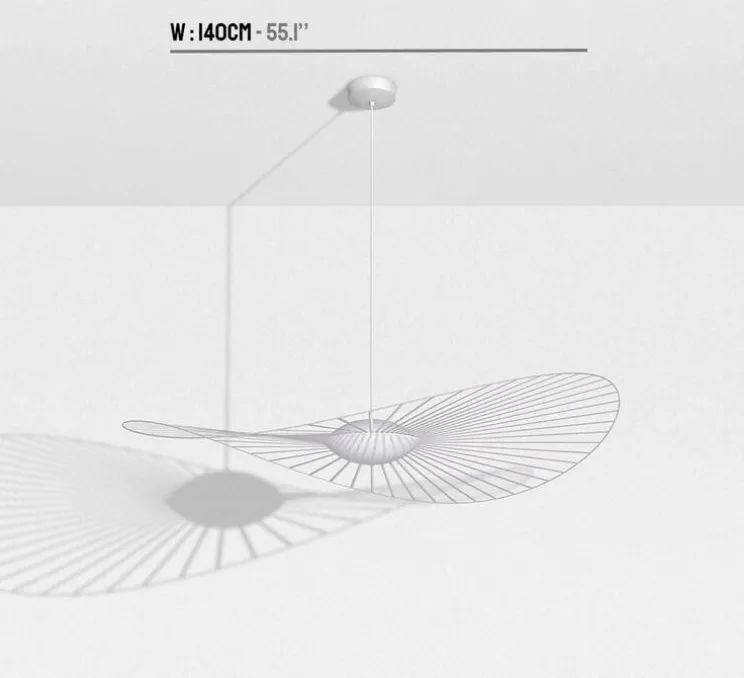 Suspension, Vertigo Nova, moyenne, blanc, LED, dim, 2700K, 1350 lm, Ø140cm, H12cm - Petite Friture