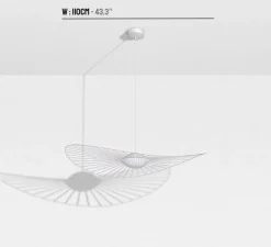Suspension, Vertigo Nova, petite, blanc, LED, dim, 2700K, 1350 lm, Ø110cm, H11,5cm - Petite Friture