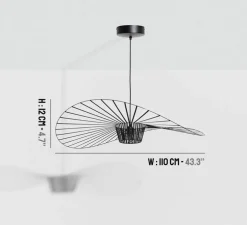 Suspension, Vertigo, petite, noir, Ø110cm, H12cm - Petite Friture