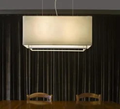 Suspension, Vesper-1, blanc, beige, L60cm, H28cm - Faro