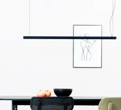 Suspension, Vico 115, noir mat, LED, dim, 2700K, 1703 lm, L115cm, H3,2cm - Faro