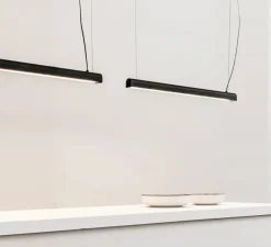 Suspension, Vico 60, noir mat, LED, dim, 2700K, 1500 lm, L60cm, H3,2cm - Faro