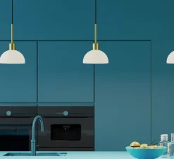 Suspension, Vienda, Laiton, blanc, Ø20cm, H30,5cm - Herstal