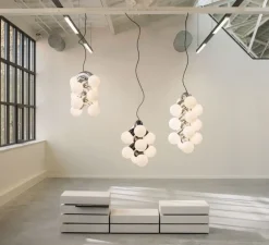 Suspension, Vine 5 pendant, chrome, LED, 3000K, lm, Ø42cm, H57cm - A-N-D