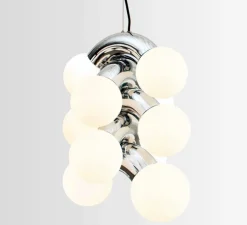 Suspension, Vine 5 pendant, chrome, LED, 3000K, lm, Ø42cm, H57cm - A-N-D
