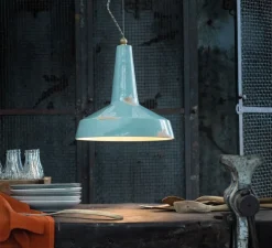 Suspension, Vintage C1417, bleu vintage, Ø35cm, H33cm - Ferroluce