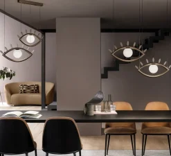 Suspension, Visio S M1, chocolat fondant, LED, 3000K, 645 lm, L48cm, H27cm - Masiero