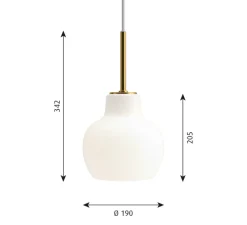 Suspension, VL Ring Crown 1, blanc, Ø19cm, H34,2cm - Louis Poulsen