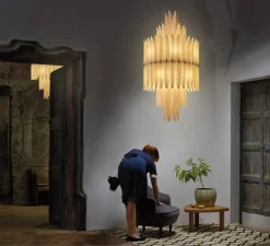 Suspension, Volière, blanc naturel, Ø87cm, H154cm - LZF