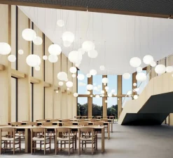 Suspension, Volum 14 sans rosace, blanc brillant, Ø14cm, H13,5cm - Lodes