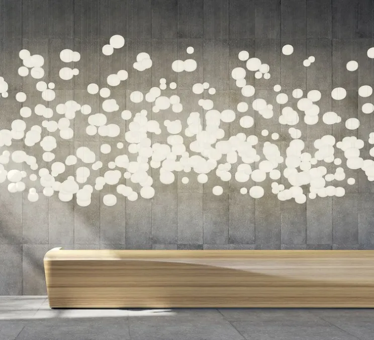 Suspension, Volum 22 sans rosace, blanc brillant, Ø22cm, H20,5cm - Lodes