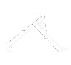 Suspension, VV Cinquanta, noir, L190cm, H180cm - Astep