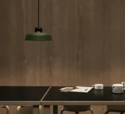 Suspension, w162 Dalston S1, vert olive, noir, LED, dim, 2700K, 524 lm, Ø30,2cm, H15,2cm - Wastberg