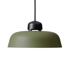 Suspension, w162 Dalston S1, vert olive, noir, LED, dim, 2700K, 524 lm, Ø30,2cm, H15,2cm - Wastberg