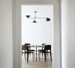 Suspension, Waldorf triple, noir et laiton , 2700K, 400lm, Ø152cm, H137cm - Lambert & fils