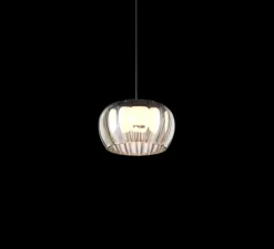 Suspension, Wetro 1,0, taupe, strieped, verre fumé, LED, 1800-2850K, 340lm, Ø15cm, H8,7cm - Wever&Ducré