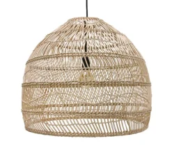 Suspension, Wicker Medium, naturel, Ø60cm, H50cm - HK Living