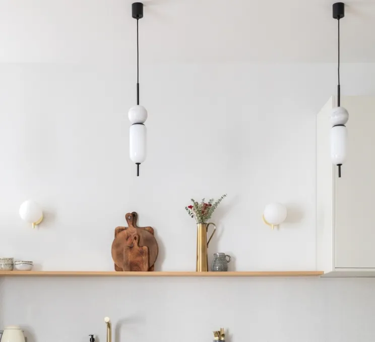 Suspension, Wicker Medium, naturel, Ø60cm, H50cm - HK Living