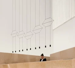 Suspension, Wireflow, 0330, noir, LED, dim, 2700K, 4850 lm, L275cm, H9cm - Vibia