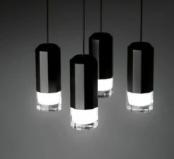 Suspension, Wireflow 0303, noir, LED, 2700K, 3922lm, L55cm, H67,5cm - Vibia