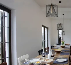 Suspension, Wiro, 3.8B, noir, H38cm, Ø38cm, 2700K - Wever & Ducre