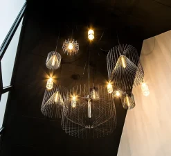 Suspension, Wiro, 3.8B, noir, H38cm, Ø38cm, 2700K - Wever & Ducre