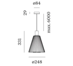 Suspension, Wiro Cone 1.0 , rouille, Ø24,8cm, H33,1cm - Wever&Ducré