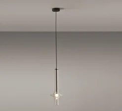 Suspension, Wonder Mini, transparent, noir, LED, 2700K, 207 lm, Ø16cm, H44cm - Penta