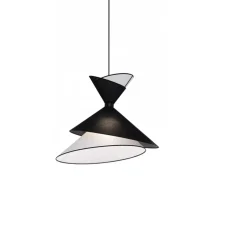 Suspension, XL Kimono, Blanc et noir, Ø80cm, H67cm - DesignHeure