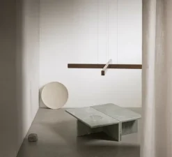 Suspension, X-Model Cordless, laiton bruni, LED, dim, 2700K, 2640 lm, Ø100cm, H5,3cm - Anour