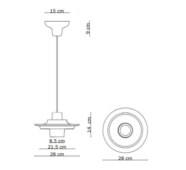 Suspension, Yakitori C2791, orange, moka, vert, L41cm, H26cm - Ferroluce