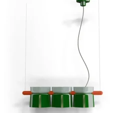 Suspension, Yakitori, vert Bali, bleu azur, orange, L130cm, H26cm - Ferroluce